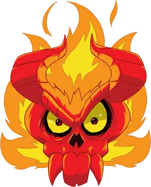 Fiery_ Skull_ Illustration