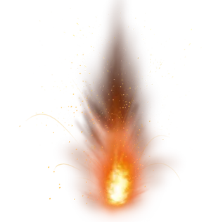 Fiery Spark Explosion PNG image