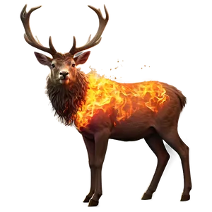 Fiery Stag PNG Gdr