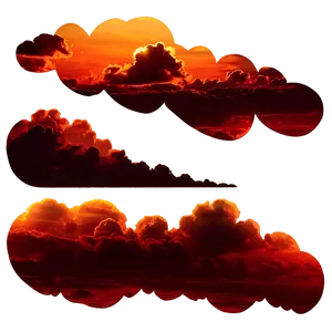 Fiery Sunset Clouds PNG 18