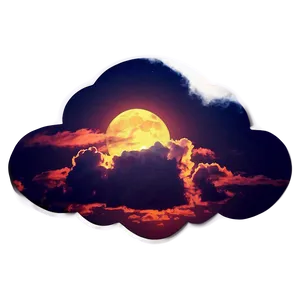 Fiery Sunset Clouds PNG Crs