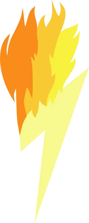 Fiery Thunderbolt Graphic PNG image