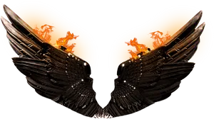 Fiery Wings Artwork PNG image