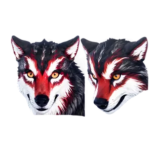 Fiery Wolf Eyes PNG 06292024