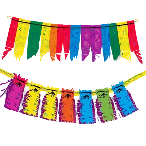 Fiesta Banner With Pinatas PNG Ihn70