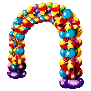 Fiesta-themed Balloon Arch PNG 75