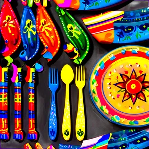Fiesta Themed Utensils PNG 54