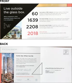 Fifthand West Residences Promotional Mailer PNG image