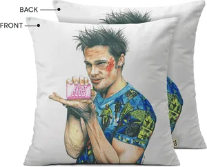 Fight Club Themed Cushion Cover PNG image