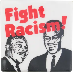 Fight Racism Button PNG image