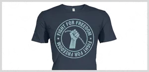 Fightfor Freedom Shirt Design PNG image