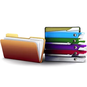 File Folder Stack PNG Bsn