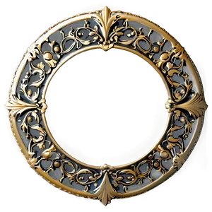 Filigree Circle Frame PNG 29