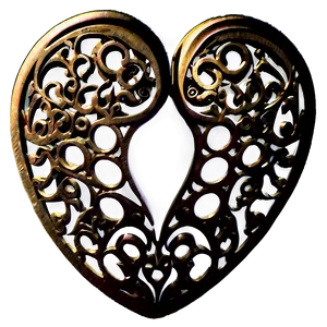 Filigree Heart Silhouette PNG Rjb