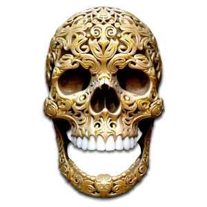 Filigree Skull Graphic PNG 34