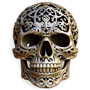 Filigree Skull Graphic PNG Aco