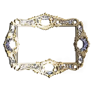 Filigree Wedding Frame PNG 06212024