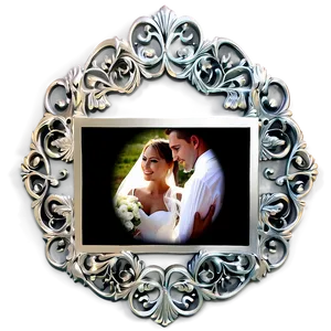 Filigree Wedding Frame PNG Hkf