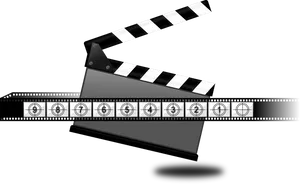 Film Clapperboardand Filmstrip Vector PNG image