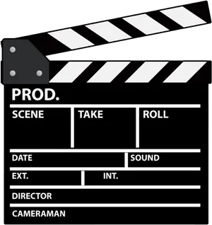 Film Production Clapperboard Vector PNG image