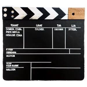Film Slate For Documentary Filming PNG Pen89