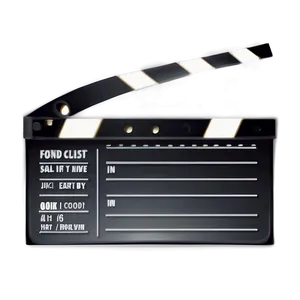Film Slate For Sound Recording PNG 23