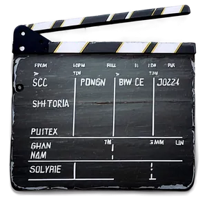 Film Slate For Videography PNG Wte44 PNG