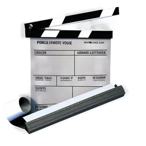 Film Slate With Roll And Scene PNG Fnn13 PNG
