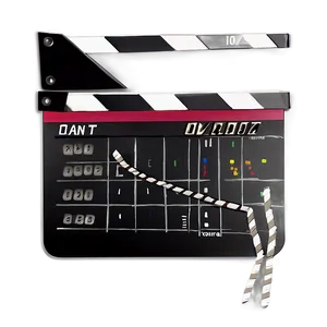 Film Slate With Timecode PNG Dou