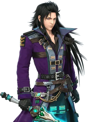 Final Fantasy Sephiroth Character Render PNG image