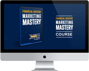 Financial Advisor Marketing Mastery Course Mockup PNG image