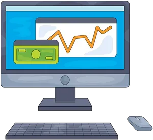 Financial Analysis Computer Clipart PNG image