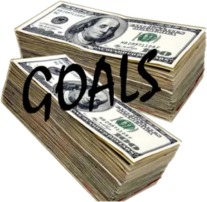 Financial Goals Money Stack PNG image