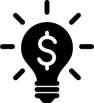 Financial Idea Lightbulb Concept PNG image