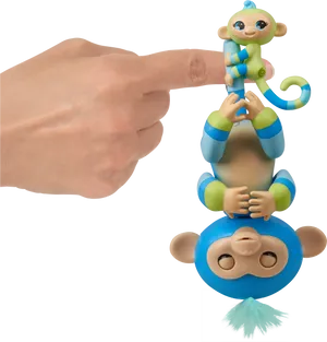 Finger Balancing Toy Monkeys PNG image