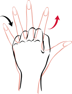 Finger Stretching Exercise Illustration PNG