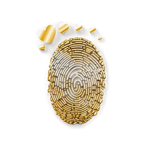 Fingerprint In Golden Color Png Box12 PNG image