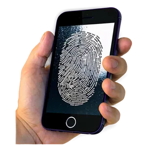 Fingerprint On Smartphone Screen Png 05242024 PNG image