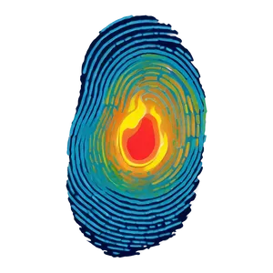 Fingerprint With Fire Effect Png 21 PNG image