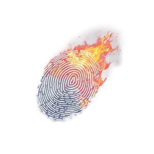 Fingerprint With Fire Effect Png 81 PNG image