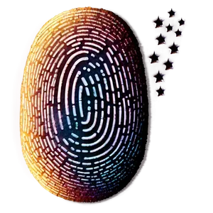 Fingerprint With Stars Background Png Qvi71 PNG image