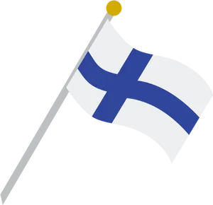 Finnish Flag Waving PNG image