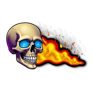 Fire Blaze Skull Art PNG Djr52 PNG