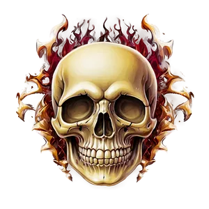 Fire Blaze Skull Art PNG Ndr80 PNG