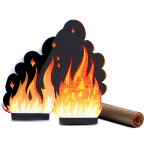 Fire Cartoon Scene PNG 06212024