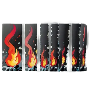 Fire Cartoon Scene PNG Aug PNG