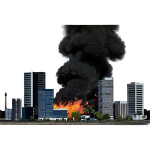 Fire-destroyed City PNG 06262024 PNG