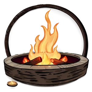 Fire Pit Coziness PNG A