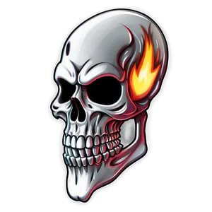 Fire Skull Face Illustration PNG 06272024 PNG