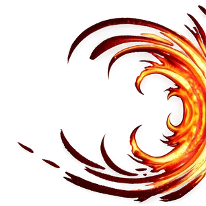 Fire Swirl Border PNG Wkp